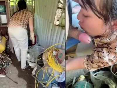 Xem video: Thuê chị lao công dọn nhà kho mà nứng quá cởi quần đòi chị bú cu luôn trong kho